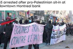蒙特利尔警方逮捕45名亲巴勒斯坦抗议者