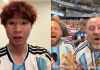 中国男子穿阿根廷球衣看世界杯 遭阿根廷球迷辱骂