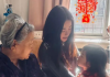 朱珠一家给奶奶拜年 100岁奶奶看着好显年轻