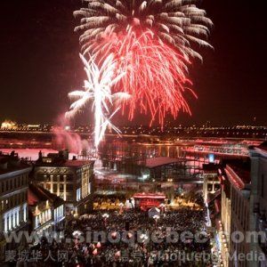 蒙特利尔老港烟花表演