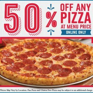 Domino's Pizza网上订单半价