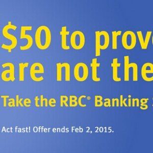 RBC预约送$50信用卡礼品卡