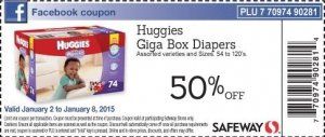 Huggies纸尿裤半价Coupon