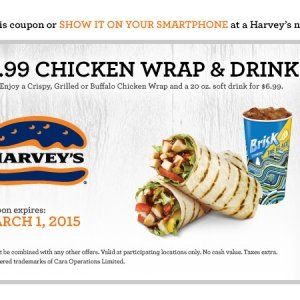 Harveys Burgers最新优惠券