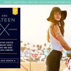 American Eagle清仓货品额外60%off