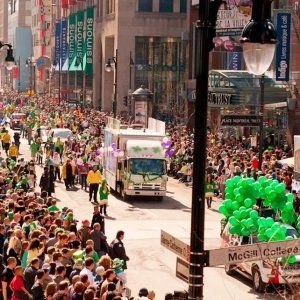 蒙特利尔第192届St-Patrick's游行路线