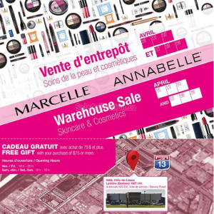 化妆品牌Marcelle Annabelle仓库特卖