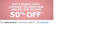 IKEA沙发买一第二个半价