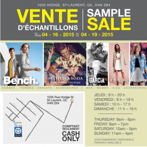 Bench Garcia样品特卖