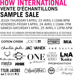 How International样品特卖