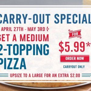 Domino's Pizza外带中号$5.99