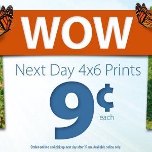 Walmart相片冲印大特价：$0.09/张