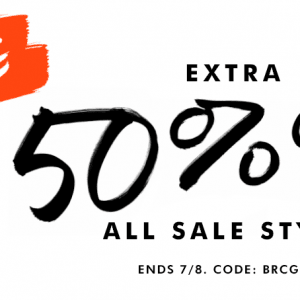 Banana Republic网购2折起，再额外5折