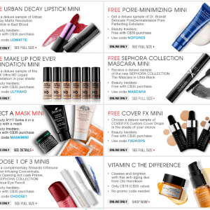 Sephora加拿大送各种免费赠品