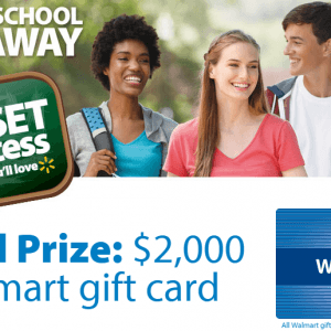 Walmart开学玩抽奖 大奖$2000
