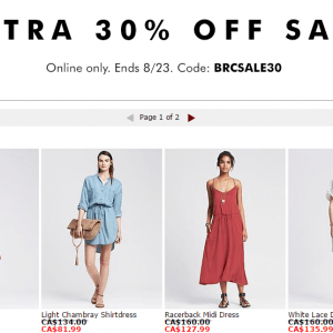 Bananarepublic最高半价+30%OFF