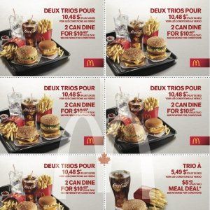 麦当劳最新Coupon