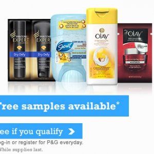 P&G免费5款试用品