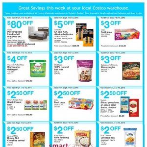 本周Costco特价 9月7-13日