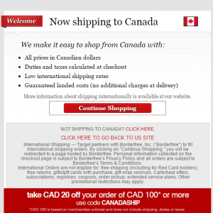 Target又回来了！加拿大顾客满$100减$20