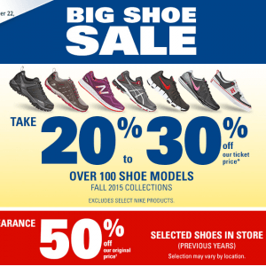 Sports Experts鞋子清仓半价