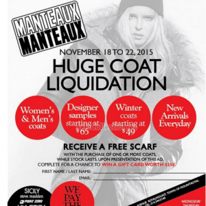 Manteaux Manteaux大衣仓库特卖