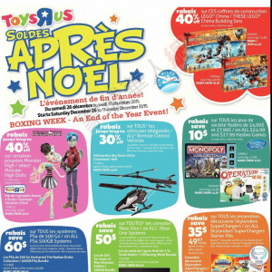 Toy R US Boxing Week Flyer