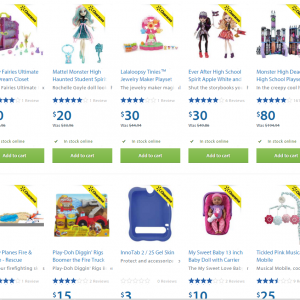 Walmart清仓玩具$3起