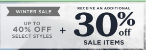 Roots冬季清仓6折起，额外再享7折！