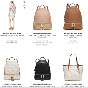 Micheal Kors特卖区增添新品
