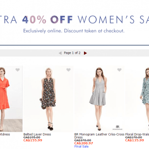 Banana Republic精选近500款女装3折起特卖，额外再6折！