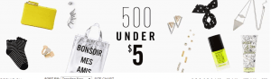 Forever 21限时特卖 500款商品低于$5！
