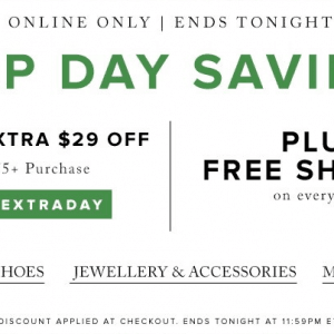 The Bay满$175立减$29 免运费