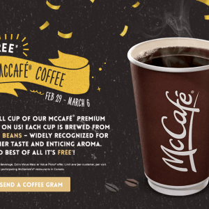 麦当劳免费咖啡又来了！！！