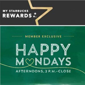 星巴克会员周一特价活动