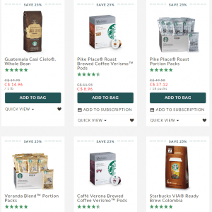星巴克官网多款咖啡产品7.5折热卖