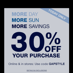 GAP额外7折