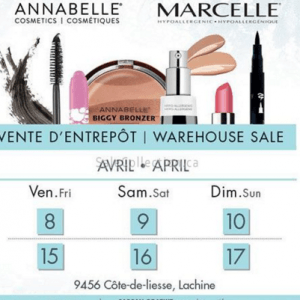 化妆品牌Marcelle Annabelle仓库特卖