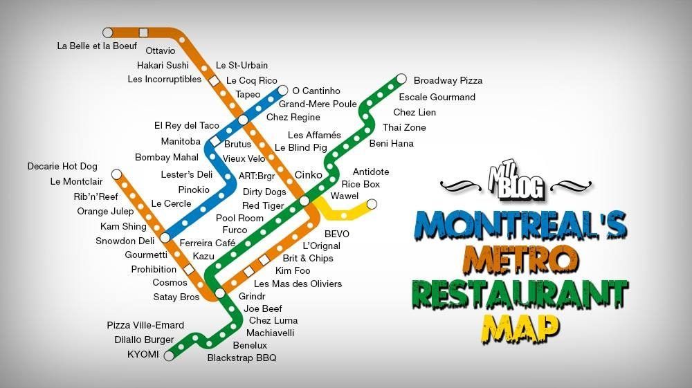 坐着地铁吃遍蒙城美食！蒙特利尔地铁站美食地图出炉！！！ ...
