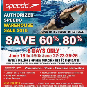游泳服装仓库特卖 80%OFF