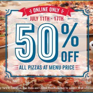 Domino's比萨半价