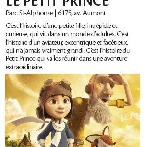 蒙特利尔南岸Brossard市今晚免费露天电影：动画片《小王子》