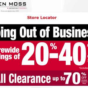 老字号珠宝店Ben Moss结业 3折！