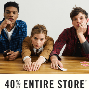 仅限今天,Abercrombie&Fitch全场6折优惠！