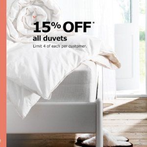 IKEA宜家羽绒被限时15%OFF