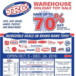 给孩子屯玩具吧！JRC玩具仓库特卖 70%OFF