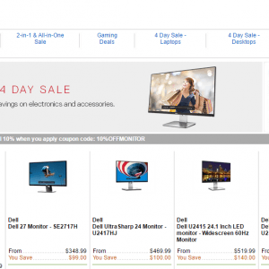 Dell加拿大官网4日特卖会