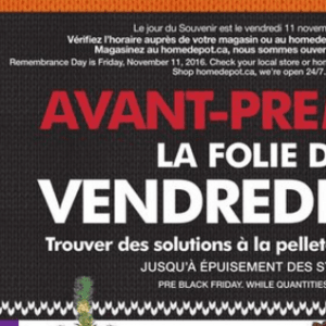 Home Depot黑五特卖来袭