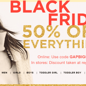 GAP所有商品全部半价
