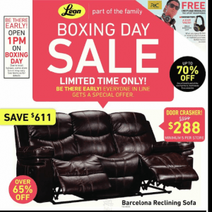 家具店Leon's Boxing Day特价